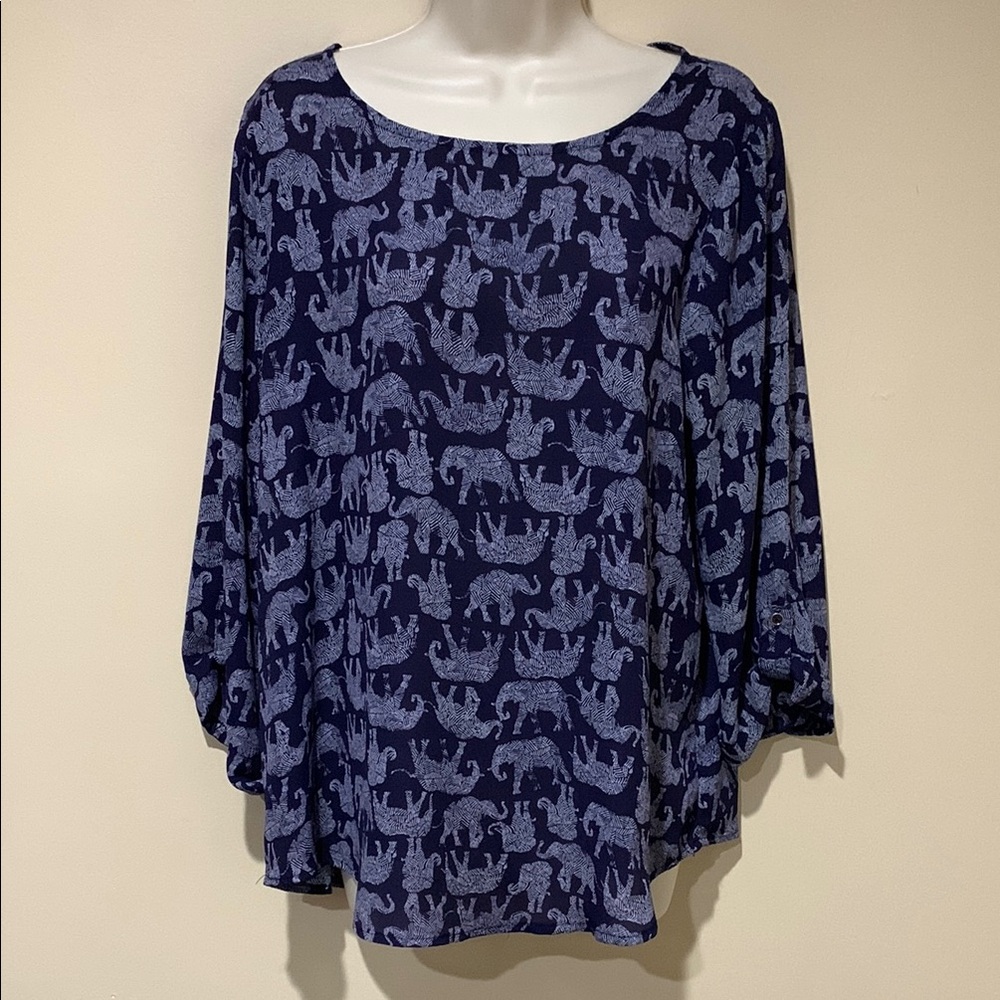 Pixley elephant print top